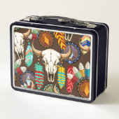 Lunch Box Crâne de buffle emblème amérindien (Dos)
