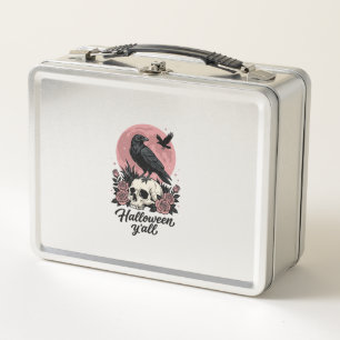 Lunch Box Crâne de Corbeau Vintage Halloween Y’all