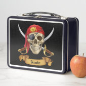 Lunch Box Crâne de pirate et épées (En situation)