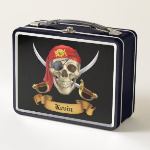 Lunch Box Crâne de pirate et épées