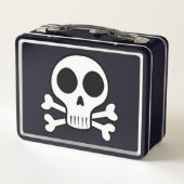 Lunch Box Crâne éffrayant sur un arrière - plan noir (Dos)