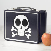 Lunch Box Crâne éffrayant sur un arrière - plan noir (En situation)