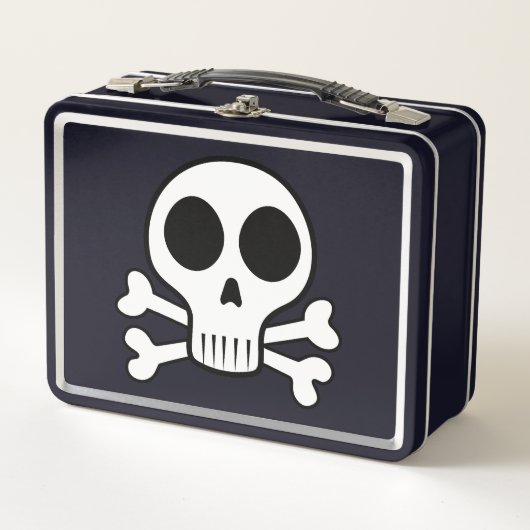 Lunch Box Crâne éffrayant sur un arrière - plan noir (Devant)