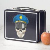Lunch Box Crâne en tant qu'officier de police avec casquette (En situation)