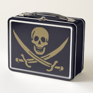 Lunch Box Crâne et épées d'or Drapeau pirate de Calico Jack