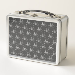 Lunch Box Crâne et os croisés vintage