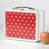 Lunch Box Crâne et os croisés vintage (En situation)