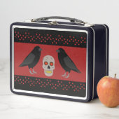 Lunch Box Crâne gothique et ravens du gardien Halloween (En situation)