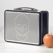 Lunch Box Crâne - Gris fantôme et Blanc osseux (En situation)