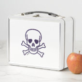Lunch Box Crâne n Bones blanc lunbox (En situation)