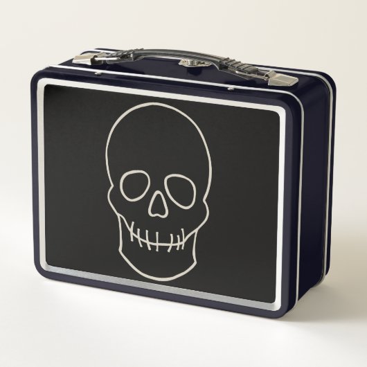Lunch Box Crâne - Noir de chauve-souris et Blanc d'os (Dos)
