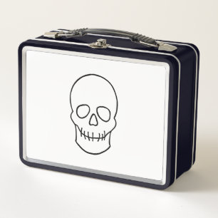 Lunch Box Crâne - noir et blanc