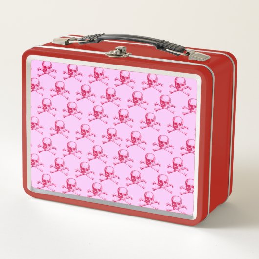 Lunch Box Crâne vintage et os croisés (Devant)