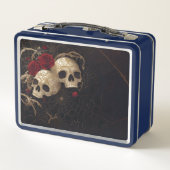 Lunch Box Crânes et roses rouges design (Dos)