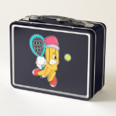Lunch Box Crayon au tennis avec raquette de tennis (Dos)
