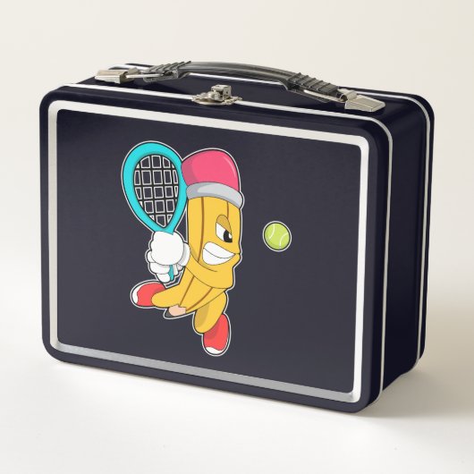 Lunch Box Crayon au tennis avec raquette de tennis (Devant)
