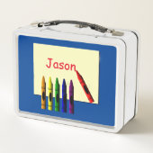 Lunch Box Crayons Couleur Mon Nom (Dos)