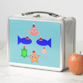 Lunch Box Créatures de la mer de Noël (En situation)