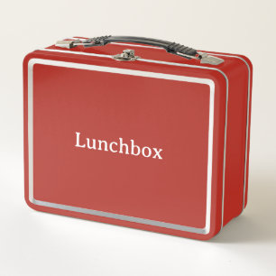 Lunch Box Créez Votre Propre Simple 6,75”x8,625”x3,75” Rouge