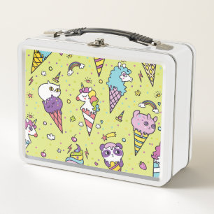 Lunch Box Crème glacée Pop Cute : Motif animal