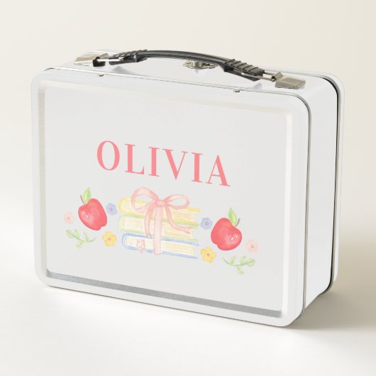 Lunch Box Crest de monogramme scolaire (Dos)