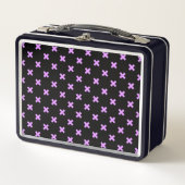 Lunch Box Crochets Lilac sur noir (Devant)