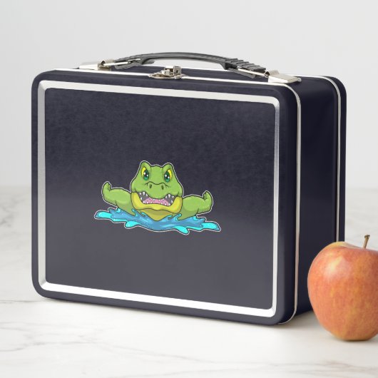 Lunch Box Crocodile à nager dans l'eau (En situation)
