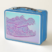 Lunch Box Crocodile bleu et violet Imprimer (Dos)