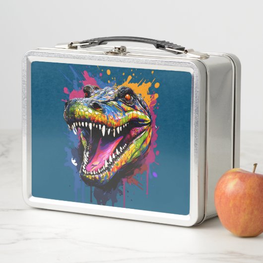 Lunch Box Crocodile coloré (En situation)