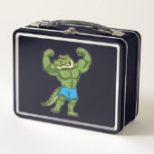 Lunch Box Crocodile comme Bodybuilder extrême (Devant)