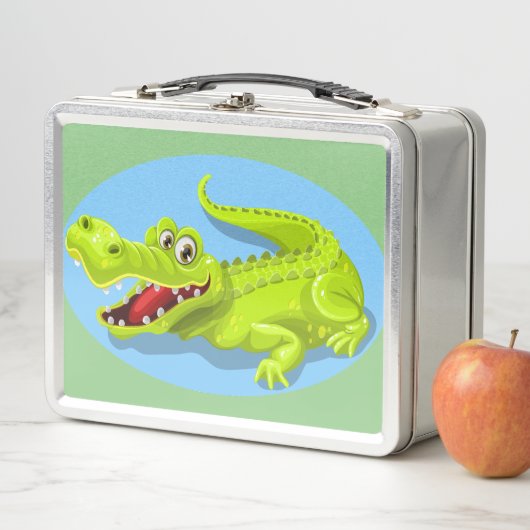 Lunch Box Crocodile de dessin sauvage (En situation)
