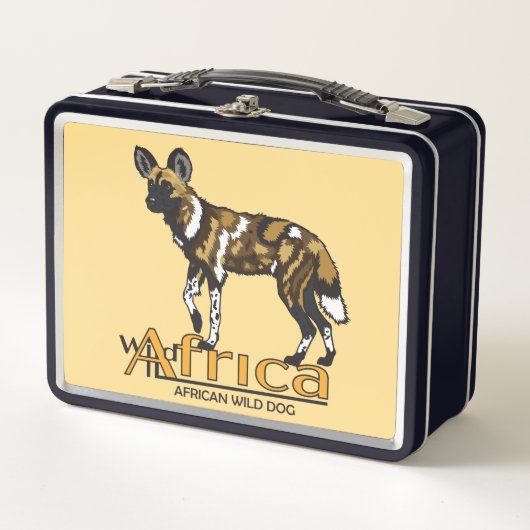 Lunch Box Crocodile du Nil.Chien sauvage africain. Afrique s (Devant)