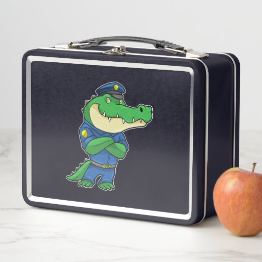 Lunch Box Crocodile en tant qu'officier de police en uniform (En situation)
