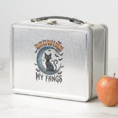 Lunch Box Crocs de plus en plus longs Chat noir Lune croissa (En situation)