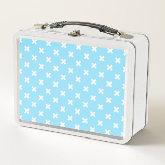 Lunch Box Croix blanche sur le bleu bébé