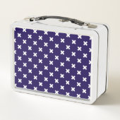 Lunch Box Croix blanches sur bleu marine (Dos)