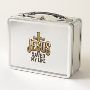 Lunch Box Croix Jésus M'a Sauvé La Vie Vintage