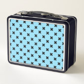 Lunch Box Croix noire sur le bleu bébé (Dos)