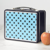 Lunch Box Croix noire sur le bleu bébé (En situation)