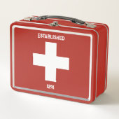 Lunch Box Croix Suisse - Established 1291 (Devant)