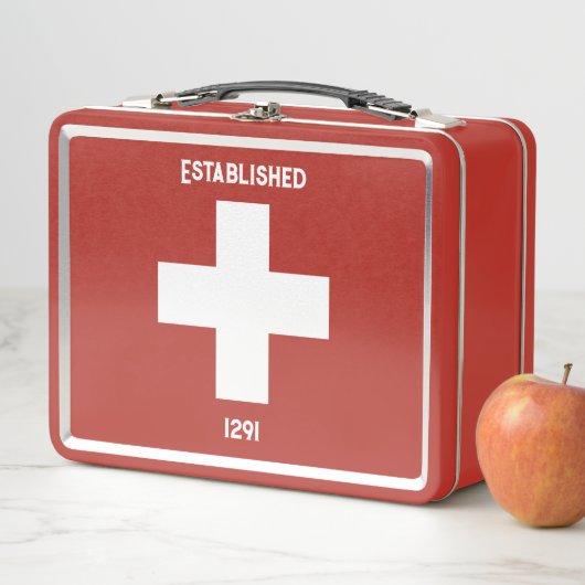 Lunch Box Croix Suisse - Established 1291 (En situation)