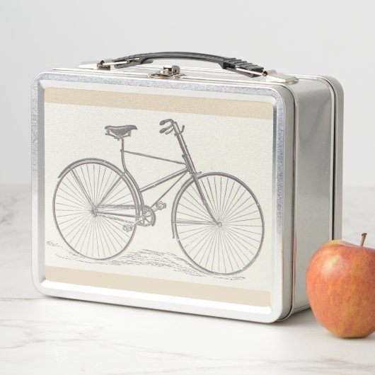 Lunch Box Cru, description démodée de bicyclette (En situation)