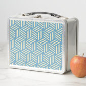 Lunch Box Cubes d'illusion optique Abstraite rétro Motif ble (En situation)