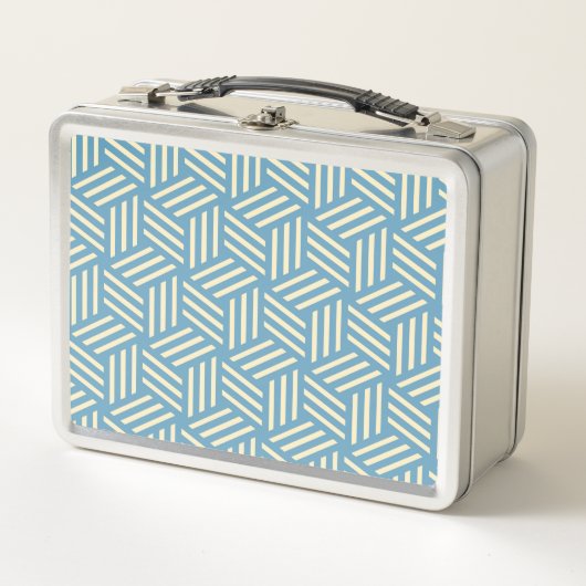 Lunch Box Cubes d'illusion optique Abstraite rétro Motif ble (Devant)
