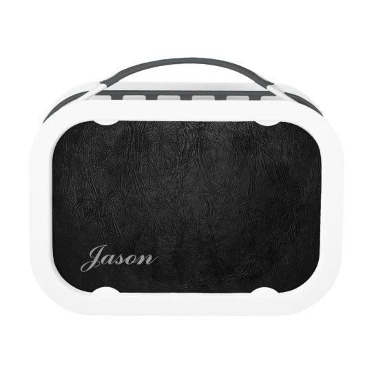 Lunch Box Cuir noir de Digitals (décoré d'un monogramme) (Devant)