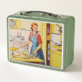 Lunch Box Cuisine Vintage rétro Cuisine Femme Lunch Boxes (Dos)