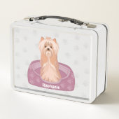 Lunch Box Curte Yorkshire Terrier Anniversaire (Dos)