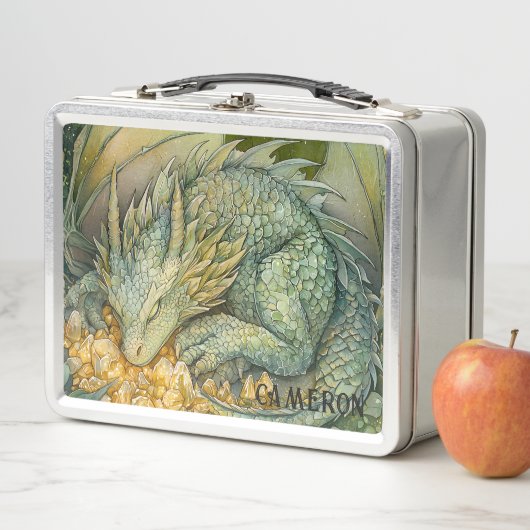 Lunch Box Custom Enchanted Emerald Forest Dragon (En situation)
