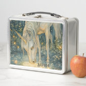 Lunch Box Custom Enchanted Emerald Forest Unicorn  (En situation)