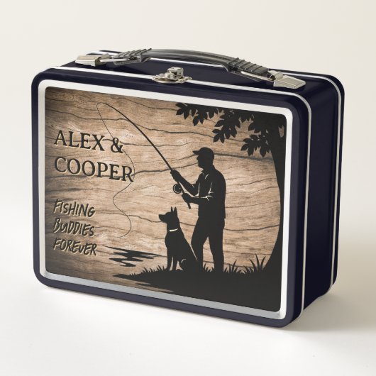 Lunch Box Custom Fisherman and Dog Fishing Box Cadeau pour p (Devant)
